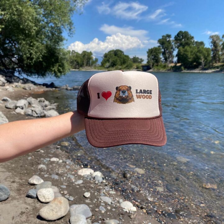 I <3 Large Wood Foam Hat