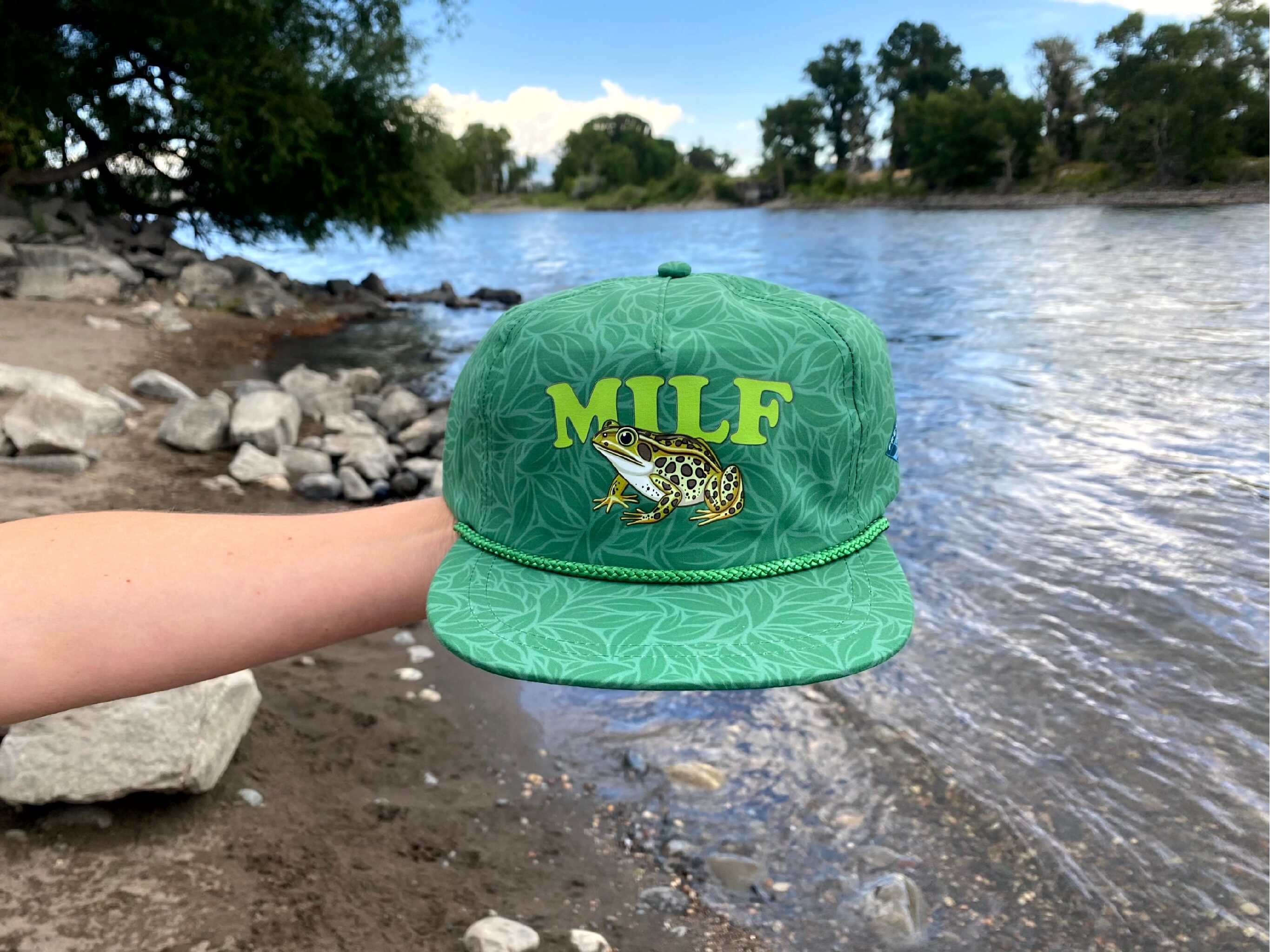 Man I Love Frogs Floral Hat