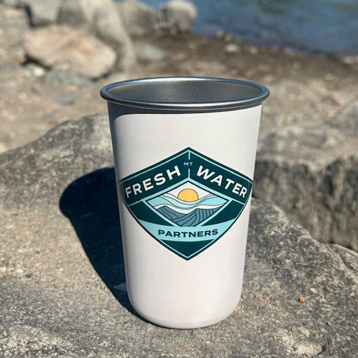 Freshwater Partners Stainless Steel Pint Glass